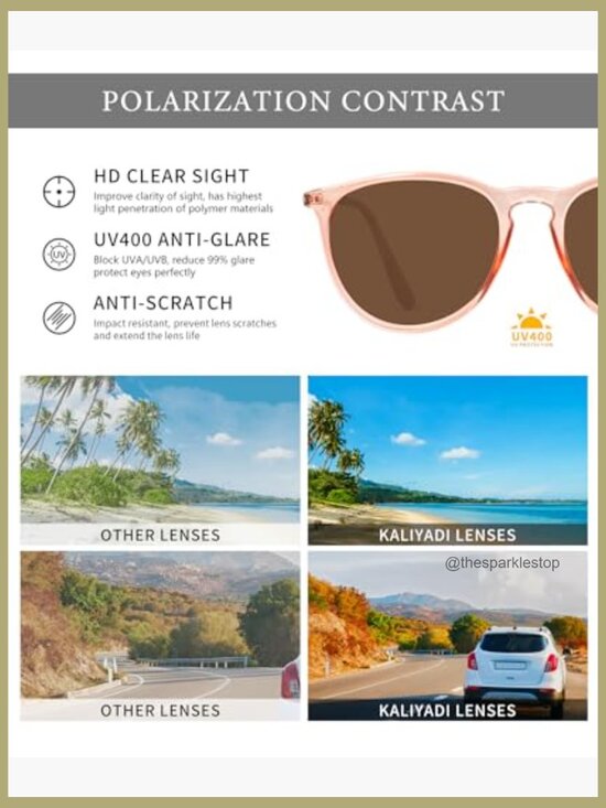 Polarized Round Sunglasses with UV400 Protection, Recycled Material main image 6